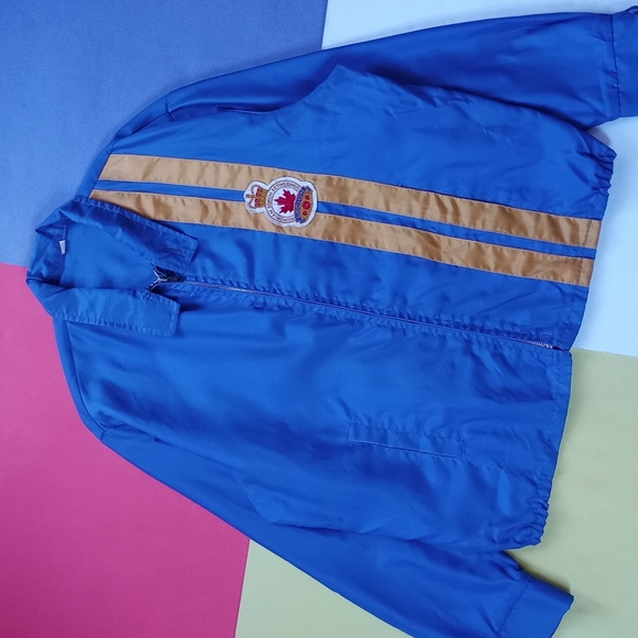 Vintage Exclusive Canadian Legion Striped Sports  Jacket - Picture 2 of 9